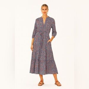 BANJANAN Bazaar Dress In Siesta Blueprint Small